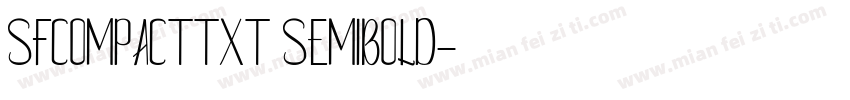 SFCOMPACTTXT SEMIBOLD字体转换